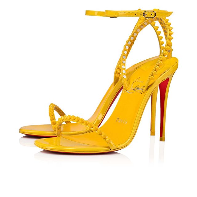 Christian Louboutin 100 mm Sol/lin Sol Patent Leather Sandal