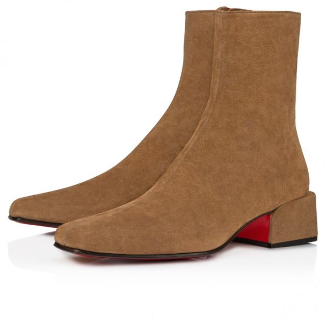 Christian Louboutin Alleo Boot 40mm Low Boots Veau Velours Rhea