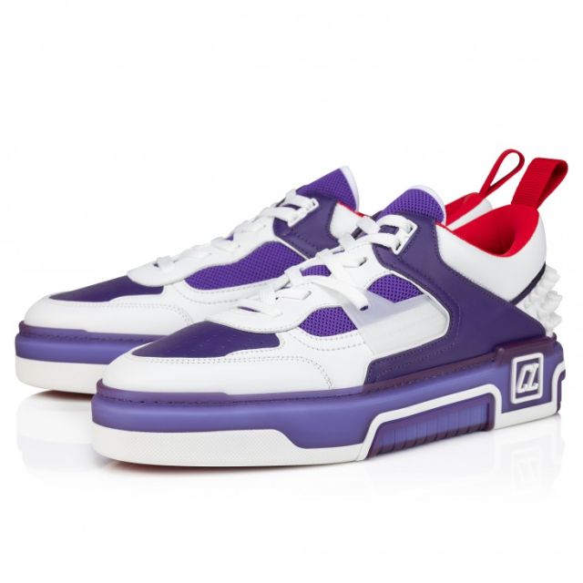 Christian Louboutin Astroloubi Sneakers Women Calf Leather And Nappa Leather White Purple