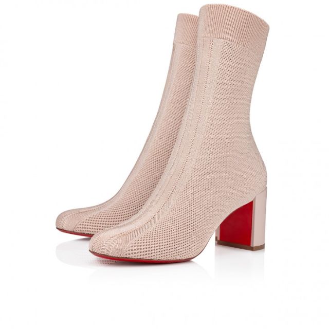 Christian Louboutin Beyonstage 70mm Low Boots Mesh And Nappa Leather Leche
