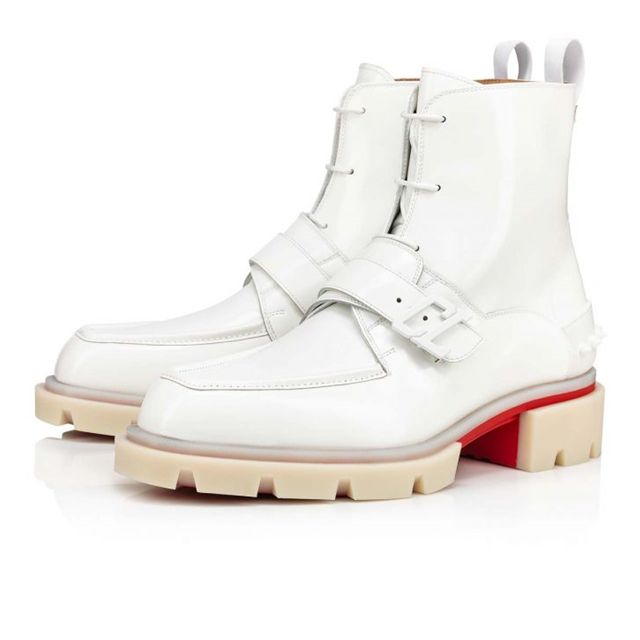 Christian Louboutin Boot Our Georges B Bianco White Calf