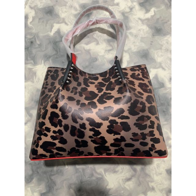 Christian Louboutin Cabarock Leopard-print Leather Tote Bag