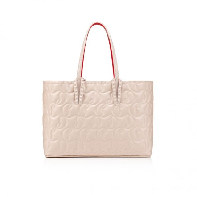 Christian Louboutin Cabata Tote Bag Monogrammed Cl Embossed Nappa Leche