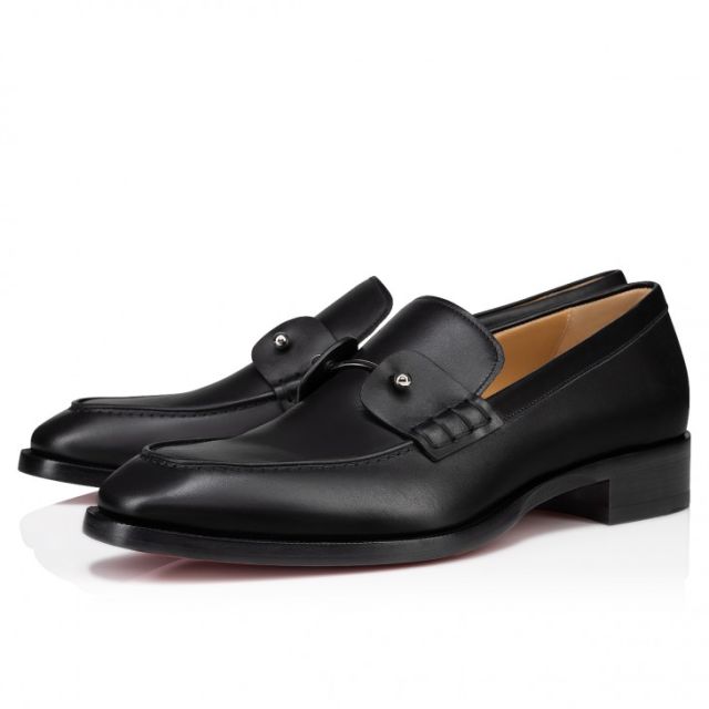 Christian Louboutin Chambelimoc Loafers Calf Leather Black