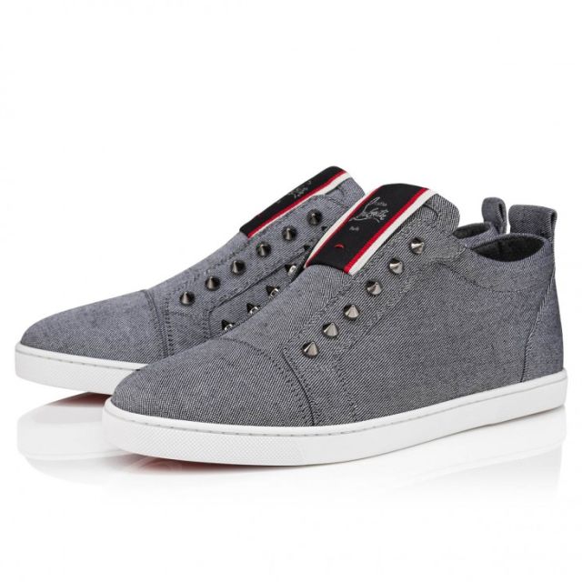 Christian Louboutin F.A.V Fique A Vontade Slip-On Sneakers Country Linen Smoky