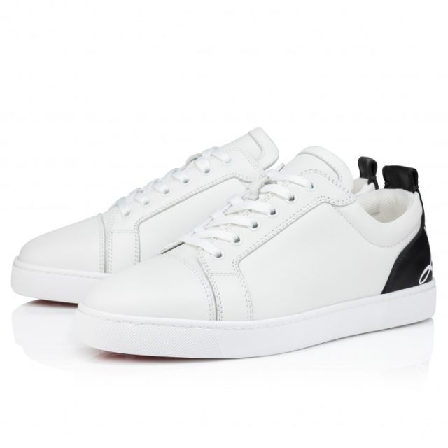 Christian Louboutin Fun Louis Junior Sneakers Smooth Calf Leather White