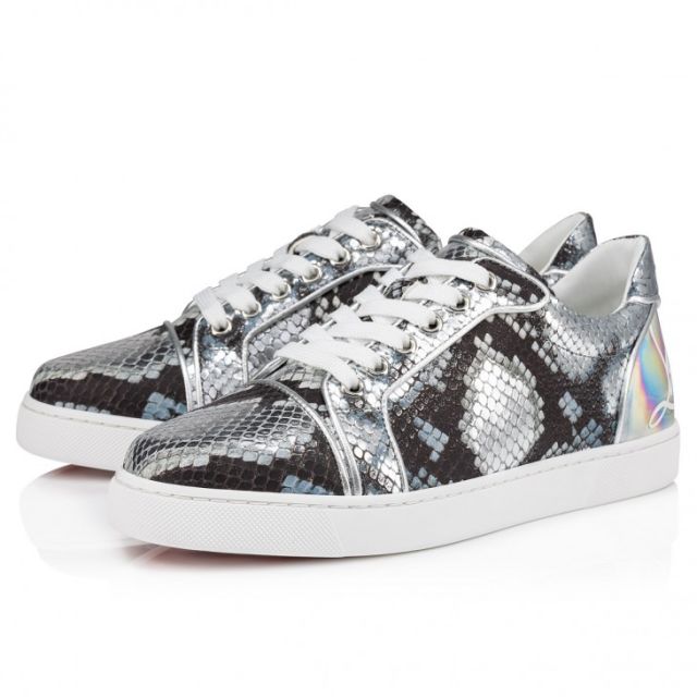 Christian Louboutin Fun Vieira Sneakers Embossed Calf Leather Amazonia And Nappa Leather Multicolor