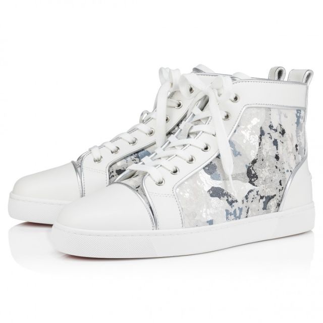Christian Louboutin Louis High-Top Sneakers Calf Leather White