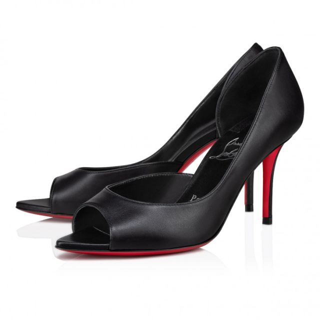 Christian Louboutin Open Apostropha 80mm Pumps Nappa Leather Black