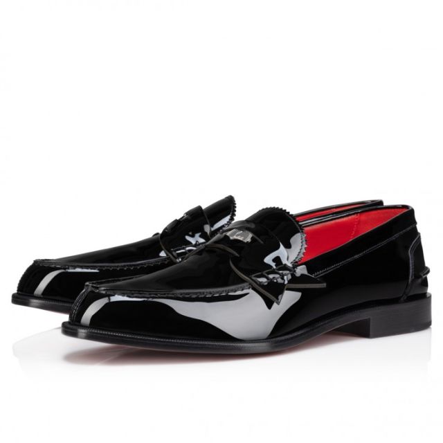Christian Louboutin Penny Loafers Patent Calf Leather Black