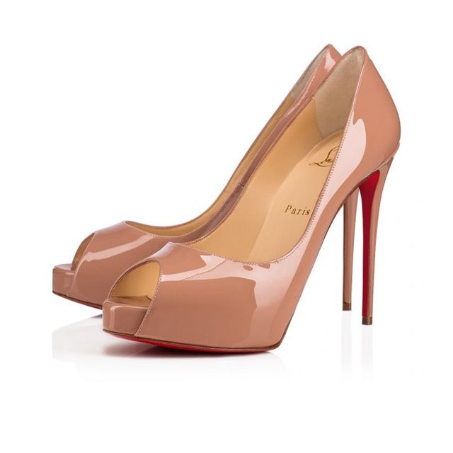 Christian Louboutin Platforms New Very Prive 120 mm Nude Patent Calf