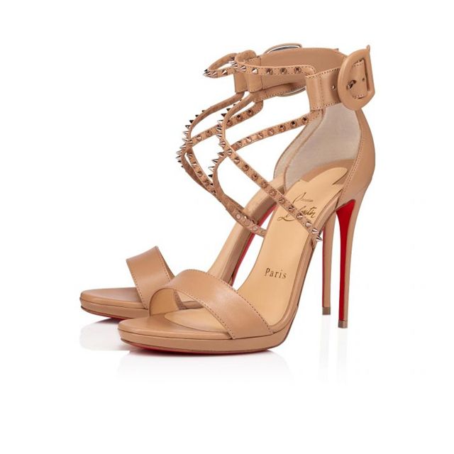 Christian Louboutin Sandal Choca Lux 120 mm Nude/pink Bronze Leather