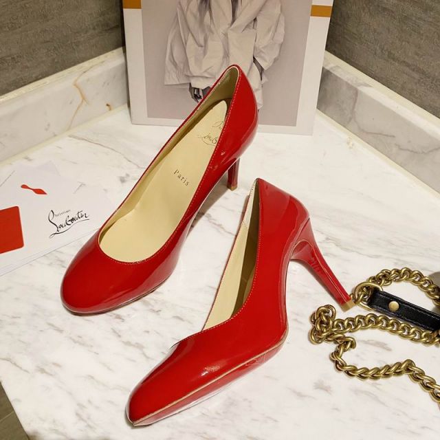 Christian Louboutin Simple Patent Leather Pumps 85mm Red