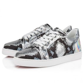 Christian Louboutin Fun Vieira Sneakers Woman Embossed Calf Leather Amazonia And Nappa Leather Multicolor
