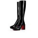 Christian Louboutin Alleo Botta 90 Mm Boots Soft Patent Calf Leather Black