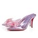 Christian Louboutin Aqua Strass 80mm Mules Pvc Iridescent Nappa Leather And Strass Parme