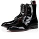 Christian Louboutin Chambeliboot Night Strass Boots Patent Calf Leather Black