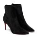 Christian Louboutin Chelsea Chick Suede Ankle Boots Black