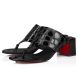 Christian Louboutin Cl Tongamule 55 Mm Mules Alligator Embossed Calf Leather Black