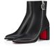 Christian Louboutin Cl Zip Booty 70 Mm Low Boots Calf Leather Black