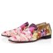 Christian Louboutin Dandelion Loafers Crepe Satin Blooming Print Multicolor