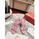 Christian Louboutin Emilie Strass Suede Sandals 100MM Crystal Embellished Pink