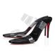 Christian Louboutin Just Nothing 85 Mm Mules Patent Leather And Tpu Black