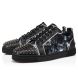 Christian Louboutin Louis Junior Spikes Sneakers Calf Leather Black