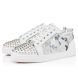 Christian Louboutin Louis Junior Spikes Sneakers Calf Leather Spikes White
