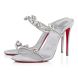 Christian Louboutin Mules Just Queen 100 mm Silver/cry/lin Silver PVC