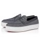 Christian Louboutin Paqueboat Boat Shoes Linen Country And Calf Leather Smoky