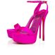 Christian Louboutin Platforms Queen Alta 150 mm Holly Pink/lin Holly Pink Satin