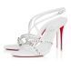 Christian Louboutin Tatooshka Spikes 100 Mm Strappy Sandals Kid Leather And Spikes Bianco