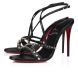 Christian Louboutin Tatooshka Spikes 100 Mm Strappy Sandals Kid Leather And Spikes Black