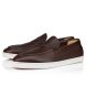 Christian Louboutin Varsiboat Boat Shoes Calf Leather Brown