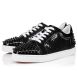 Christian Louboutin Vieira 2 Sneakers Embossed  Patent Calf Leather Birdy Black