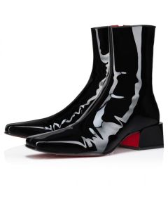 Christian Louboutin Alleo Boot Low Boots Patent Calf Leather Black