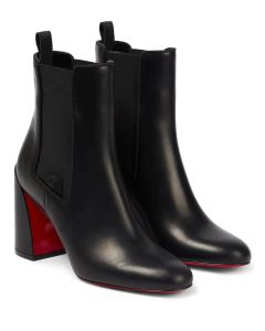 Christian Louboutin Turelastic Chelsea Ankle Boots Black Calf Leather