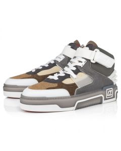 Christian Louboutin Astroloubi Mid High-Top Sneakers Calf Leather  Suede And Neoprene Multicolor