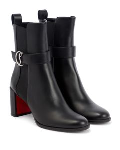 Christian Louboutin Chelsea Booty Leather Boots Black