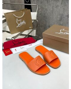 Christian Louboutin CL Mule Calf Leather Orange