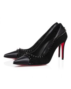 Christian Louboutin Duvette Spikes 85 Mm Pumps Veau Velours Nappa Leather And Spikes Black