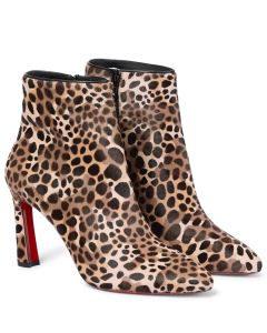Christian Louboutin Eleonor 85mm Calf Hair Ankle Boots