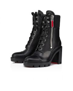 Christian Louboutin En Hiver Lug 70 Mm Low Boots Calf Leather Black