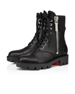 Christian Louboutin En Hiver Lug Low Boots Calf Leather Black