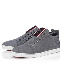 Christian Louboutin F.A.V Fique A Vontade Slip-On Sneakers Country Linen Smoky