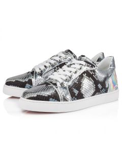 Christian Louboutin Fun Vieira Sneakers Woman Embossed Calf Leather Amazonia And Nappa Leather Multicolor