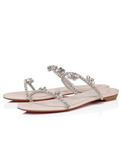Christian Louboutin Just Queenie Mules Pvc And Nappa Leather Leche