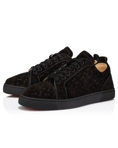 Christian Louboutin Louis Junior Sneakers Braided Calf Leather Black