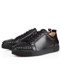 Christian Louboutin Men's Low-top Louis Junior SP Black/black Calf Sneaker